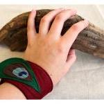 Felt Cuff Red Peacock - Dar..