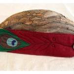 Felt Cuff Red Peacock - Dar..