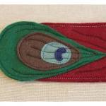 Felt Cuff Red Peacock - Dar..