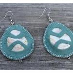 Shell and Felt Earrings - C..