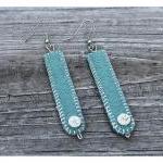 Bone and Felt Earrings - Co..