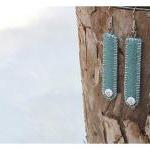 Bone and Felt Earrings - Co..