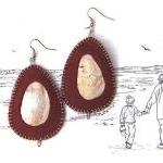 Shell and Felt Earrings - C..