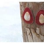 Shell and Felt Earrings - C..