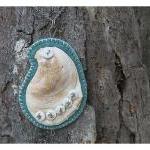 Shell Pendant, Felt and Bon..