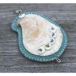 Shell Pendant, Felt and Bon..