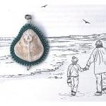 Shell Pendant, Felt and Bon..