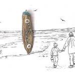 Driftwood Pendant, Bone and..