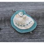 Shell Pendant, Felt and Bon..