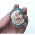 Shell Pendant, Felt and Bon..