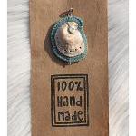 Shell Pendant, Felt and Bon..