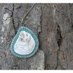 Shell Pendant, Felt and Bon..