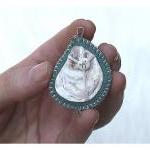 Shell Pendant, Felt and Bon..